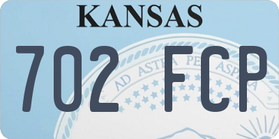 KS license plate 702FCP