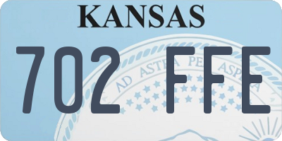 KS license plate 702FFE