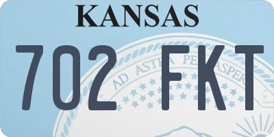 KS license plate 702FKT