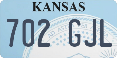 KS license plate 702GJL