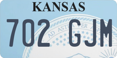 KS license plate 702GJM