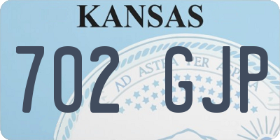 KS license plate 702GJP