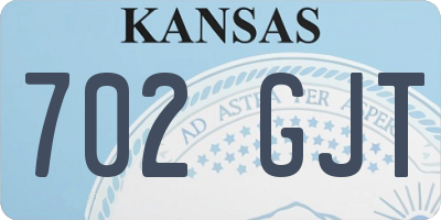 KS license plate 702GJT