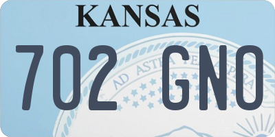 KS license plate 702GNO