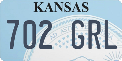 KS license plate 702GRL