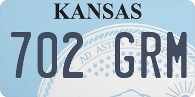 KS license plate 702GRM
