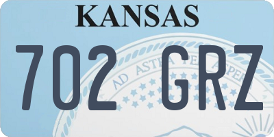 KS license plate 702GRZ