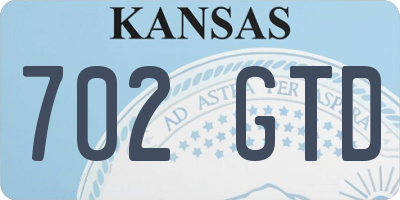 KS license plate 702GTD