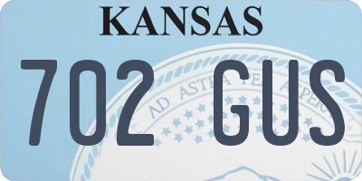 KS license plate 702GUS