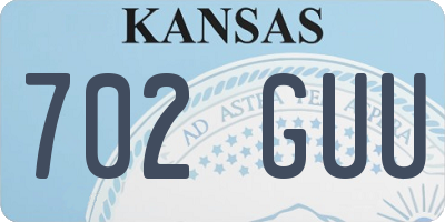 KS license plate 702GUU