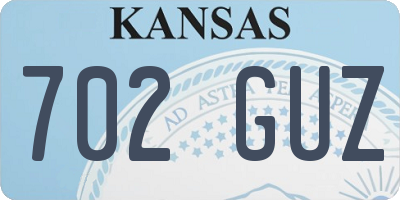 KS license plate 702GUZ