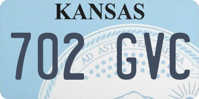 KS license plate 702GVC