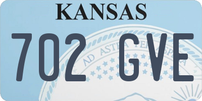 KS license plate 702GVE