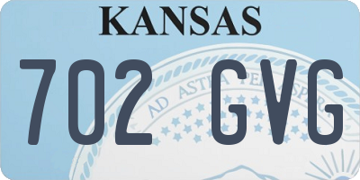 KS license plate 702GVG