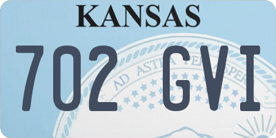 KS license plate 702GVI