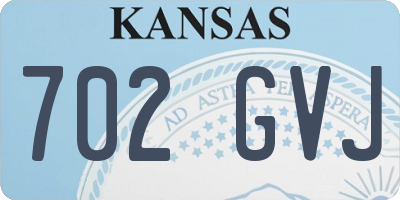 KS license plate 702GVJ