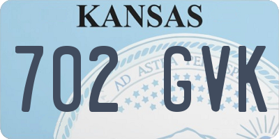 KS license plate 702GVK