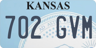 KS license plate 702GVM