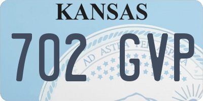 KS license plate 702GVP