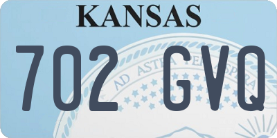 KS license plate 702GVQ