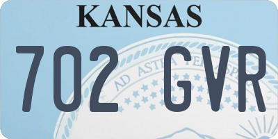 KS license plate 702GVR