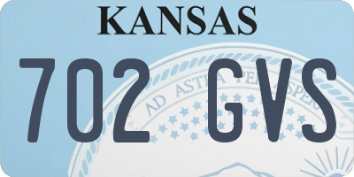 KS license plate 702GVS