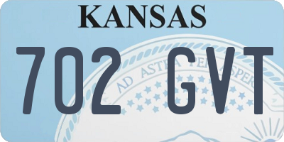 KS license plate 702GVT
