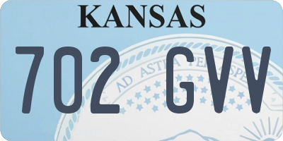 KS license plate 702GVV