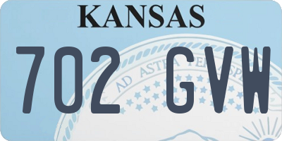 KS license plate 702GVW