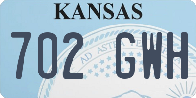 KS license plate 702GWH