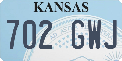 KS license plate 702GWJ