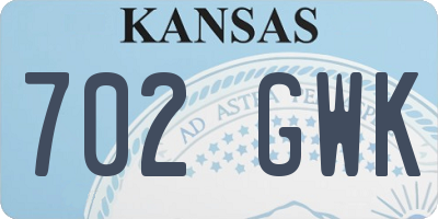 KS license plate 702GWK