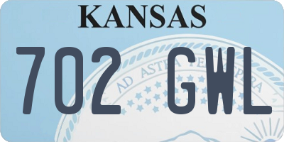 KS license plate 702GWL