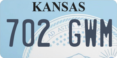 KS license plate 702GWM