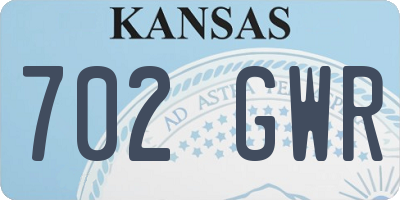 KS license plate 702GWR