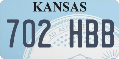 KS license plate 702HBB