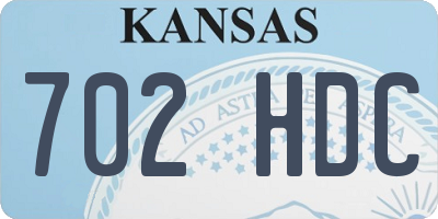 KS license plate 702HDC