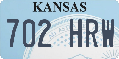 KS license plate 702HRW