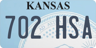 KS license plate 702HSA