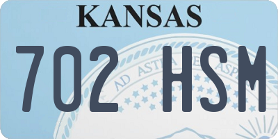 KS license plate 702HSM