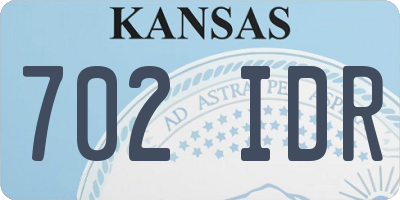 KS license plate 702IDR