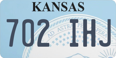 KS license plate 702IHJ