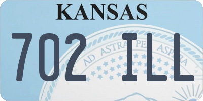 KS license plate 702ILL