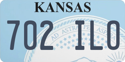 KS license plate 702ILO