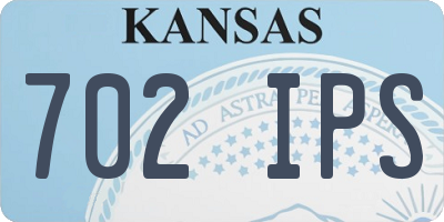 KS license plate 702IPS