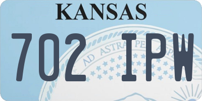 KS license plate 702IPW