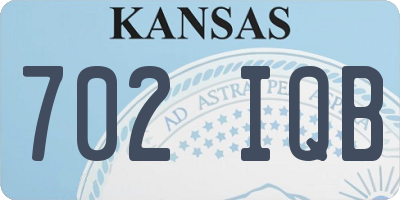 KS license plate 702IQB