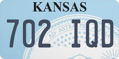 KS license plate 702IQD