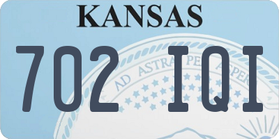 KS license plate 702IQI