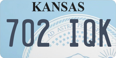 KS license plate 702IQK